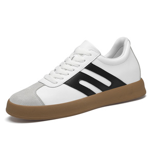 Chaussures de sport décontractées pour hommes, rehaussantes de 6 cm, en cuir de vachette, respirantes, confortables pour la marche - Product Image 2