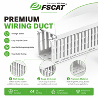 FSCAT W30XH30mm Goulotte de câblage en PVC sans halogène anti-UV 2m à dents fines ouvertes, ignifuge 94V-0 pour le contrôle