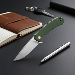 Couteau pliant personnalisé en acier D2, lame en acier, manche en aluminium traité CNC, portable, pour la chasse, le camping, les outils EDC, couteau tactique - Product Image 2