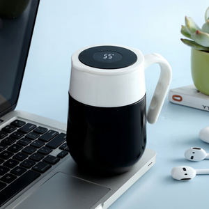 Mug isotherme en acier inoxydable de 410 ml avec affichage de la température intelligent, design moderne et premium, idéal pour le bureau et les voyages - Product Image 1