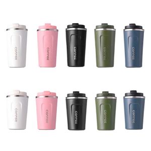Gobelet isotherme en acier inoxydable CORFEE 380 ml avec couvercle rabattable, isolation thermique 12-24 heures, pour le bureau, voyage, design minimaliste - Product Image 1