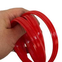 Voie de guidage conforme ISO 9001 CE avec essuie-glaces à couvercle télescopique rouge blanc PU lèvres métal pour CNC/NC machines industrie état nouveau