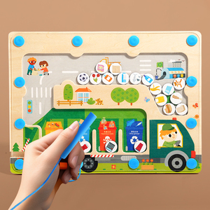 Jouets en bois éducatifs pour enfants, vente en gros, jouets de tri des déchets, jeux de correspondance amusants, jeux de logique et de réflexion - Product Image 3