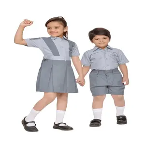 Nouvel uniforme de lycée en coton doux de qualité, ensemble d'uniforme de lycée sur mesure pour filles et garçons