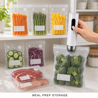 Pompe à vide prête à être expédiée, sacs de conservation alimentaire réutilisables, qualité alimentaire, pour aliments pour bébés, viande, cuisson sous vide, vente en gros, cuisine