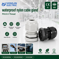 Passe-câble en nylon PA66 étanche IP68 à filetage PG HongJin pour équipement électrique industriel, certifié CE, -40~+120°C