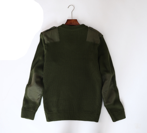 DFS0904 Sweaters tactiques pour hommes en vert olive avec poches sur les manches et autres accessoires - Product Image 3
