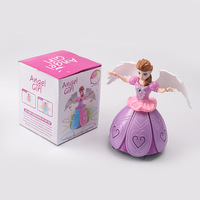 Vente en gros de poupées électriques de danse princesse ange universelle, lumineuses, chantantes et musicales, éblouissantes