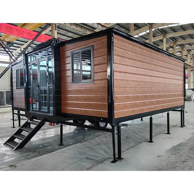 20ft Úc hiện đại Granny phẳng Trailer 2 phòng ngủ sang trọng predfabricated container nhà nhỏ nhà với Trailer