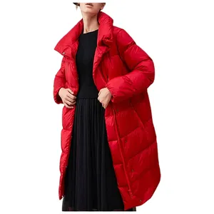 Wholesale Popular Long Puffer Jacket Women Fashion Thermal Down Coat Winter Warm Women Jacket