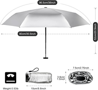 Parapluie pliable mini portable OVIDA de haute qualité avec protection UV, impression de logo personnalisée, vente en gros, pour l'extérieur