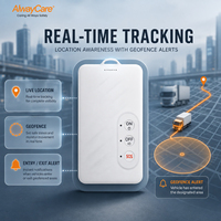 AlwayCare Global 4G LTE Kişisel GPS İzleyici Çift Yönlü Sesli SOS Düğmesi Küresel Ağ Gerçek Zamanlı Yazılım İzleme Cihazı