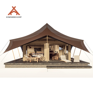 Tente Lodge <span class=keywords><strong>de</strong></span> Glamping <span class=keywords><strong>Safari</strong></span> en Toile Imperméable Double Couche Luxe Sauvage Quatre Saisons Kawagebo Kamp (KK) pour Hôtels et Complexes Hôteliers - Product Image 1