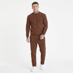Conjunto Deportivo de Gimnasio 100% Felpa para Entrenamiento, Chándal Unisex de Dos Piezas, Chándal para Hombre, Sudadera y Pantalones - Product Image 1