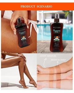 Private Label OEM Gel Cream <b>Sunbed</b> Body Oil Premium Balm Butter Watermelon Scented Vitamin C Peptide Face Natural Tanning Oil - Product Image 5