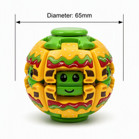 Hamburger Magic Bean Cube Fidget Spinner 2-en-1 Jouet Puzzle Anti-stress