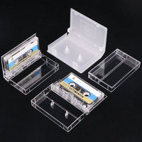 Boîtes de protection vides en gros, étuis de rangement en plastique transparent pour cassettes audio, boîtes extérieures pour bandes magnétiques