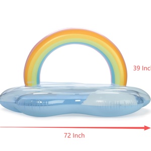 PVC Inflatable <b>Rainbow</b> Cloud Pool Float 72*39 Inch for Adults and Pets Summer Swimming Pool Party Outdoor Beach Fun - Product Image 2