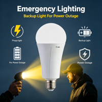 Ampoule LED d'urgence 20W E27, haute luminosité, économie d'énergie, batterie rechargeable, lumière de secours pour panne de courant