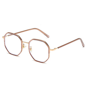 Montures de lunettes polygonales Qianai, extra larges, verres PC anti-UV et anti-lumière bleue, monture carrée pour femmes O3 2039 - Product Image 5