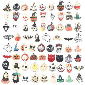 จี้ห้อยคอสไตล์พังก์น่ารักแบบด้านเดียวสำหรับฮาโลวีน  งาน DIY  ทำจากโลหะผสมสังกะสี  ใช้ตกแต่งเครื่องประดับ สร้อยข้อมือ พวงกุญแจ - Product Image 3