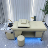 Lit de massage thaïlandais moderne en cuir PU pour thérapie aquatique, idéal pour salon de coiffure et table de massage
