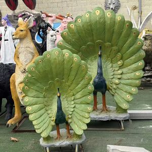 Garden Decor Wholesale Life Size Fiberglass <strong>Peacock</strong> Statue Resin <strong>Sculpture</strong> - Product Image 1