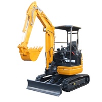 Promotion : Mini-Excavatrice Hydraulique sur Chenilles Diesel, Petite Machine de Terrassement et de Piquage de Poteaux à Vendre