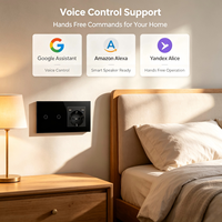 Interrupteur intelligent WiFi UBARO, prise murale EU, panneau tactile en verre trempé, commande vocale Alexa Yandex pour application, IP20, 16A, maison