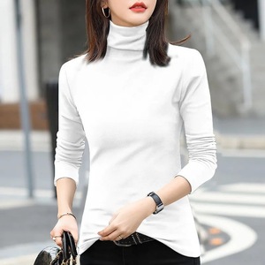 Women's Turtleneck Knit <b>Top</b> Long Sleeve Solid Color Soft Warm Base <b>Layer</b> Autumn Winter Wear - Product Image 3