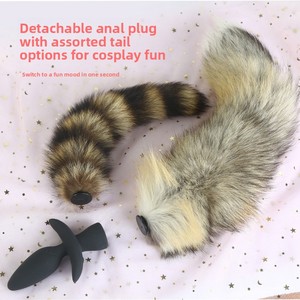Erkek ve Kadınlar için Arka Bahçe Tilki Kuyruğu Anal <span class=keywords><strong>Plug</strong></span> SM Titreşimli Hareketli Mastürbatör Cosplay Aksesuarları Seks Oyuncağı - Product Image 3