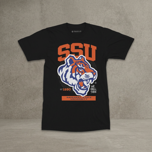 T-shirt unisexe personnalisé Savannah State University SSU 100% coton à manches courtes imprimé en sérigraphie avec logo du campus, vêtements de fierté HBCU - Product Image 3