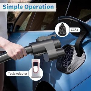 Adaptateur de connecteurs EV pour <span class=keywords><strong>Tesla</strong></span> <span class=keywords><strong>Model</strong></span> Y <span class=keywords><strong>3</strong></span> S X CCS2 vers CCS1 DC+AC pour recharge rapide - Product Image 4