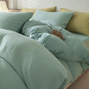 Juego de <span class=keywords><strong>Cama</strong></span> Doble Nórdico con Jacquard Ligero, Transpirable, Ecológico y Duradero, Funda de Edredón de <span class=keywords><strong>Algodón</strong></span> Lavado, Sábanas y <span class=keywords><strong>Fundas</strong></span> de Almohada para Hogar y Hotel - Product Image 5