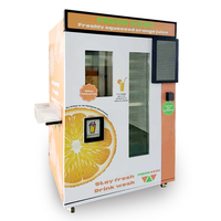 Sinaasappelsap Automaat Aangepaste Kleur Vorm Automatische Reinigingsfunctie Touchscreen (21,6") Compressor Koeling Meerdere Betalingsopties