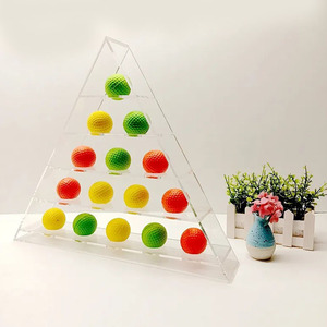 Dustproof Golf Ball <strong>Display</strong> Box Acrylic <strong>Triangle</strong> <strong>Case</strong> for Home &amp; Golf Club Showcase - Product Image 3