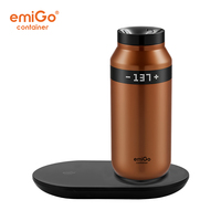 Mug de voyage intelligent 12 oz avec affichage numérique de la température en temps réel et socle de charge inclus
