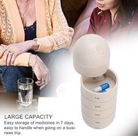 Offre Spéciale 7 cas rond armoire en plastique capsule boîte à pilules capsul boîte étuis à médicaments portable sans bpa boîte à pilules distributeur