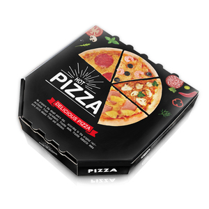 Custom Logo Printing Corrugated Carton 10 12 Inch White Black Pizza Packing Box
