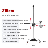 Support de levage mobile robuste anti-vibration pour appareil photo et ordinateur, capacité de charge 15 kg, trépied multifonctionnel pour équipement de studio