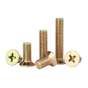 Vis à tête fraisée Phillips en acier au carbone zingué M2 M3 M4 M5 M6 M8 DIN965 pour la fixation d'équipements mécaniques - Product Image 1