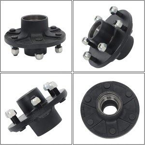 Conjunto de Eje de Remolque de 6 Puntas con Cubo de 5.5 Pulgadas y Forma Redonda # 84 Husillos 5200-600 LBS - Product Image 5