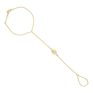 Dangnel 925 gümüş nazar el zinciri göz bilezik sarkan yüzük ile Dainty bilek takı kadınlar için 14K altın seçenekleri - Product Image 1