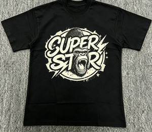 T-shirt in <span class=keywords><strong>cotone</strong></span> ring-spun pesante con stampa astratta a fiamma, oversize, stile Y2K, unisex, per tutti i giorni - Product Image 6