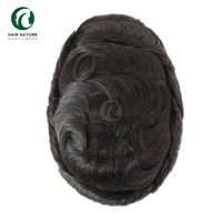 Prothèse capillaire pour homme Dura Australia Stock Toupee, en dentelle et PU, aspect naturel, cheveux humains indiens, perruque pour homme, postiches.