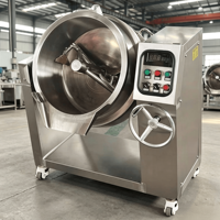 Elektrische oliekookmixer met automatische kantelfunctie, thermisch geïsoleerde oliepot en planetaire roerder voor fruitjam, tomatenpuree en currysaus