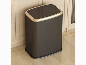 Stainless steel trash can, suitable for offices, hotels, homes, living rooms, bathrooms, and kitchens, <b>large</b> capacity, 2026 new - Product Image 1