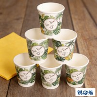 Gobelets à paroi ondulée avec couvercles et pailles, en papier enduit biodégradable et écologique, noir mat, étanches et anti-fuite, pour café et boissons chaudes