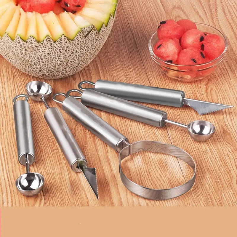 Cucchiaio da scavo per frutta in acciaio inossidabile 304 cucchiaio da scavo per anguria divisore per cucchiaio da cucina coltello da intaglio strumento per piatti