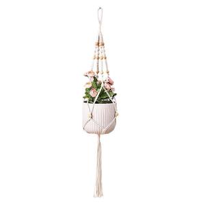 Cintres muraux en coton <span class=keywords><strong>macramé</strong></span> tissés à la main, pochette en filet murale avec sac en filet décoratif en corde de coton <span class=keywords><strong>suspendu</strong></span> - Product Image 4